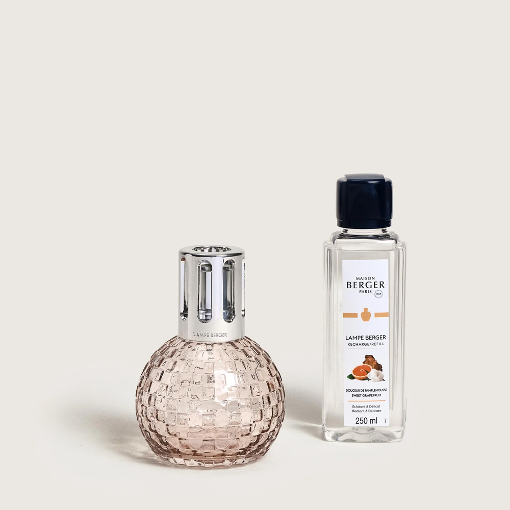 Аромалампа Maison Berger Paris DISCO ROSE, 280 мл + Наполнитель с ароматом SWEET GRAPEFRUIT, 250 мл