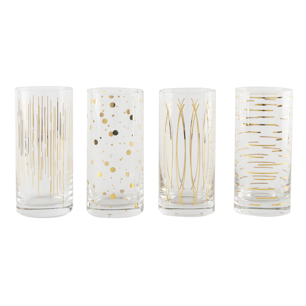 Набор стаканов для коктейля Mikasa CHEERS GOLD, стекло, 450 мл, 4 пр.