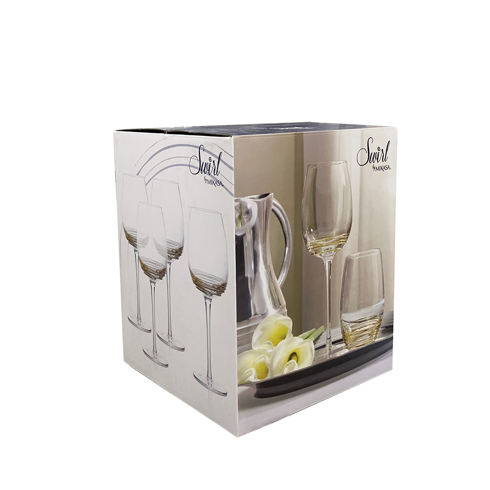 Набір келихів Mikasa Swirl gold, h 12,7 см, 500 мл, 4 шт.