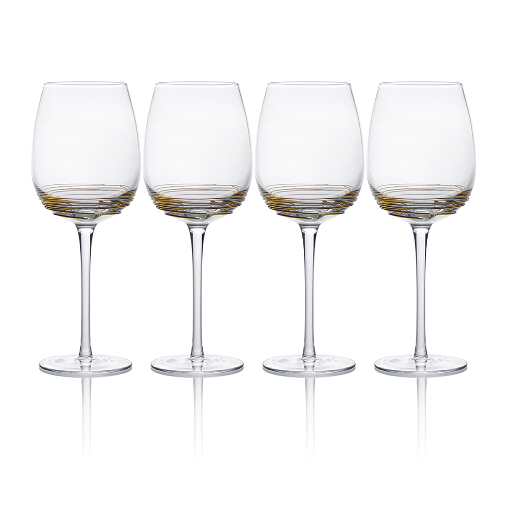 Набор бокалов Mikasa Swirl gold, h 12,7 см, 500 мл, 4 шт.