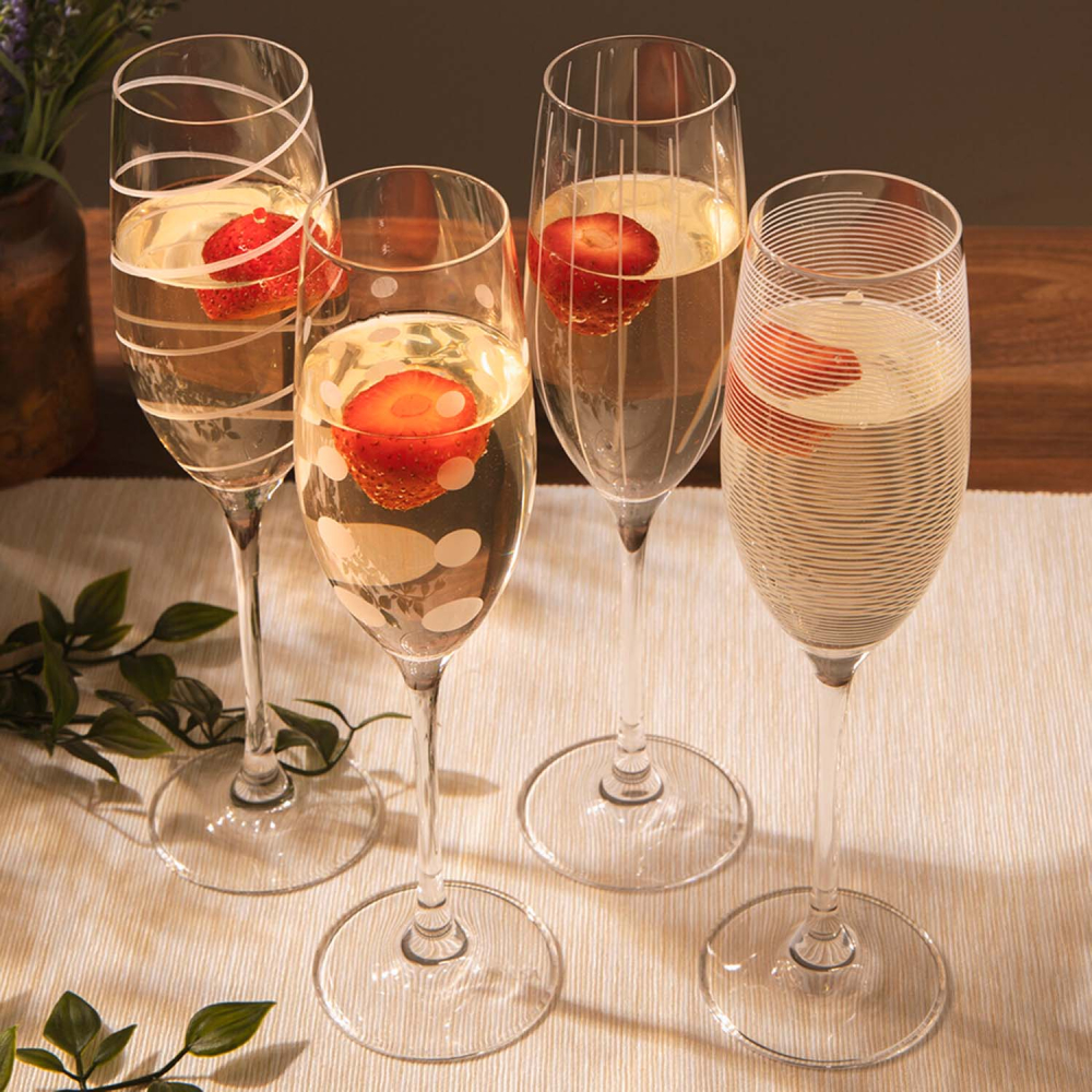 Набор бокалов для шампанского Mikasa CHEERS, стекло, 250 мл, 4 пр.