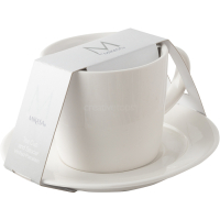 Чашка з блюдцем Mikasa Ridged, порцеляна, 250 мл