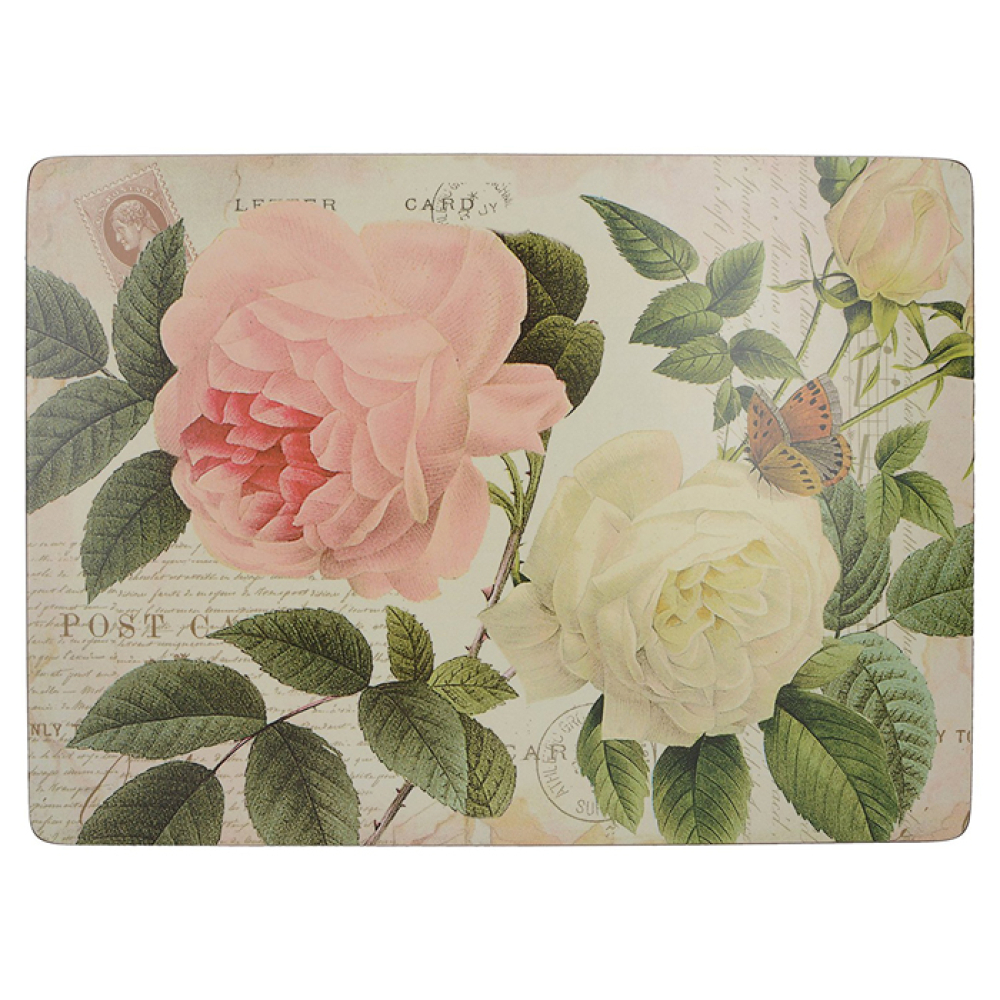 Набор пробковых подставок под тарелки CreativeTops Rose Garden 30 x 23 см, 6 шт.