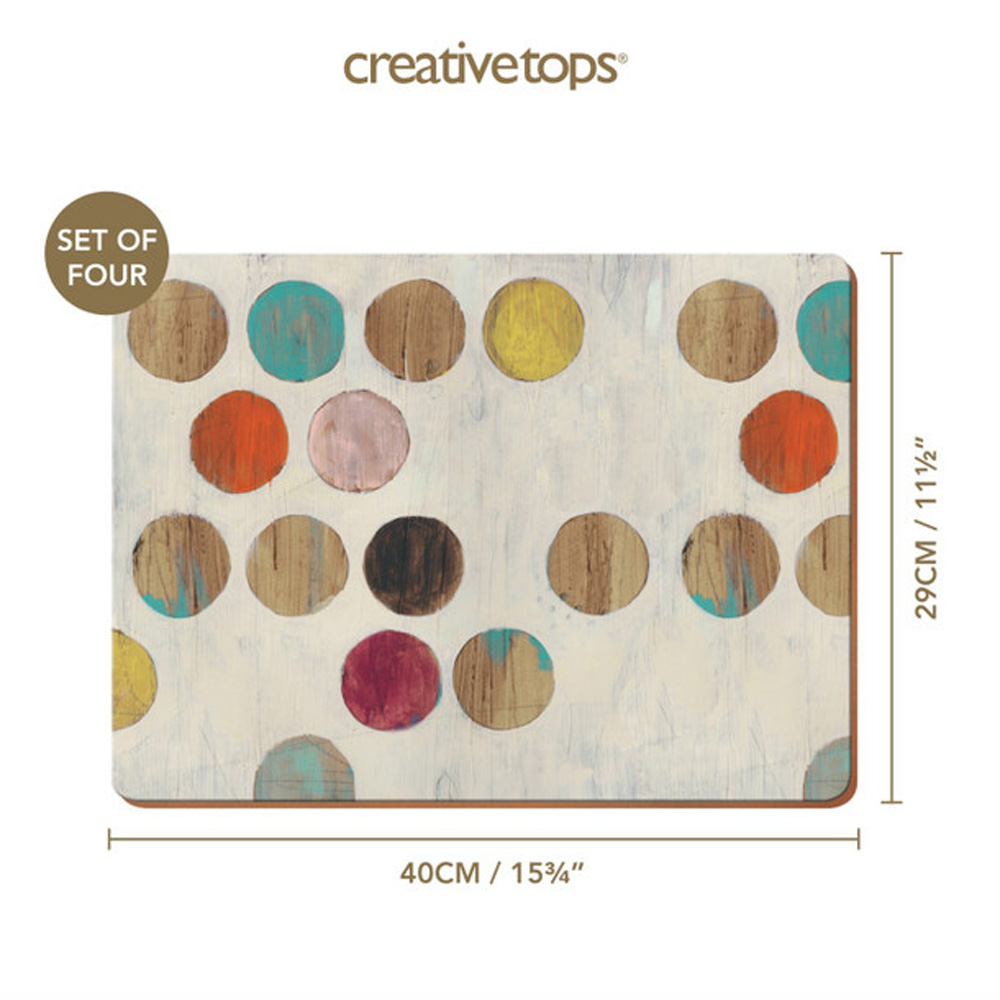 Набір коркових підставок під тарілки Creative Tops Retro Spot, 40 x 29 см, 4 шт.