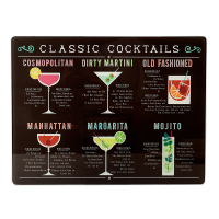 Дошка скляна CreativeTops Cocktails, 40 x 30 см