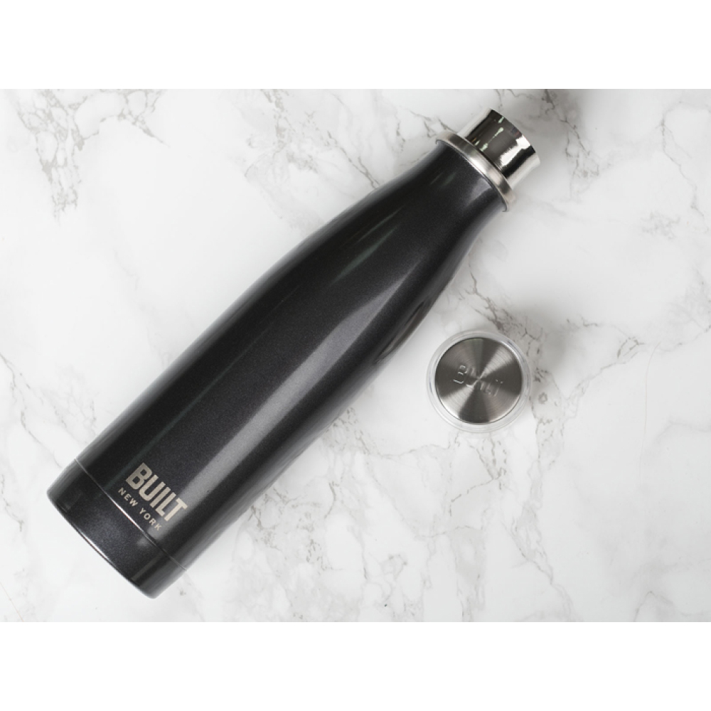 Бутылка металлическая Built Char Gray, с двойными стенками, графитовая, 500 мл