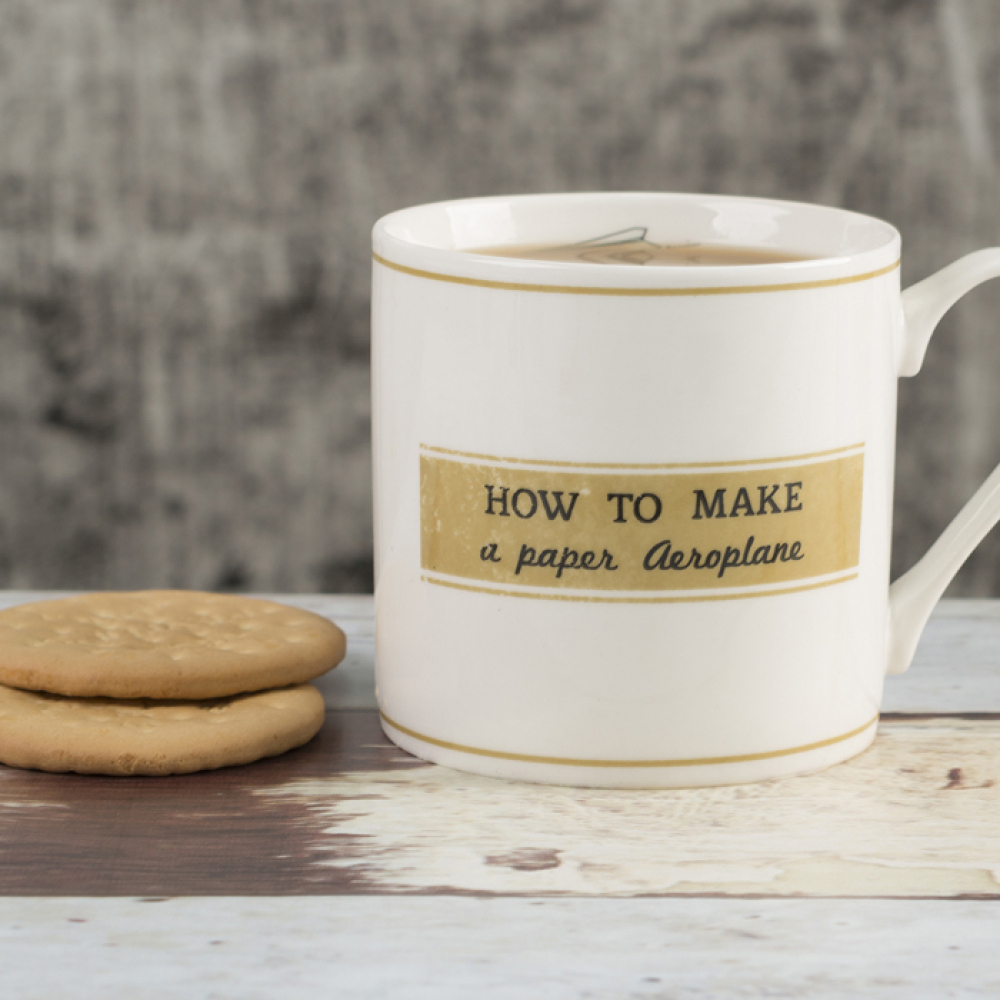 Кружка CreativeTops ORIGAMI PLANE, фарфор, 450 мл