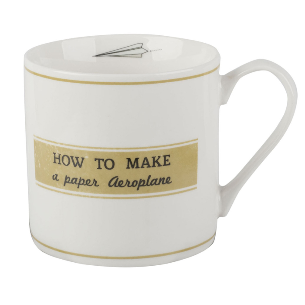 Кружка CreativeTops ORIGAMI PLANE, фарфор, 450 мл