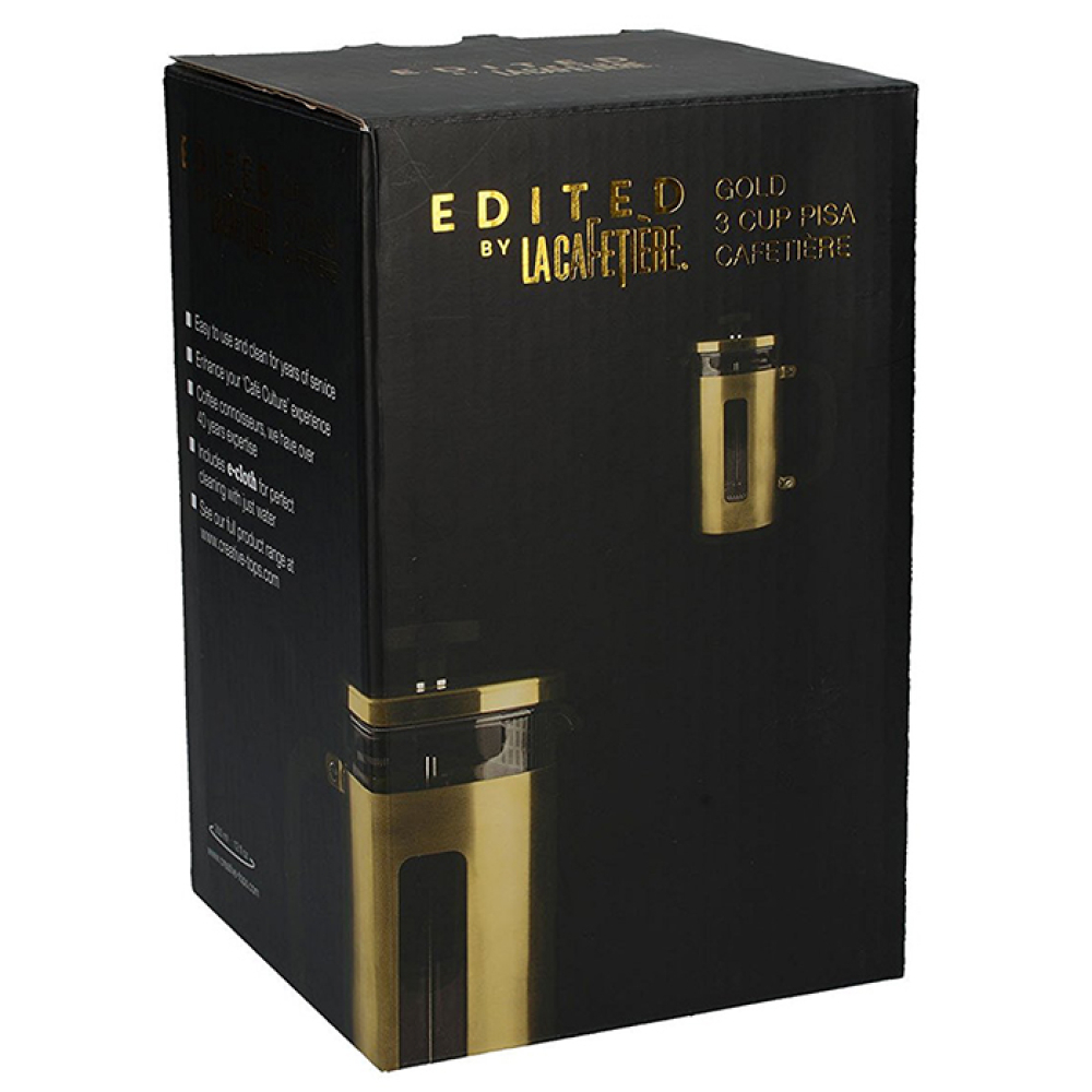 Френч-пресс для кофе CreativeTops Pisa, золотой, 350 мл