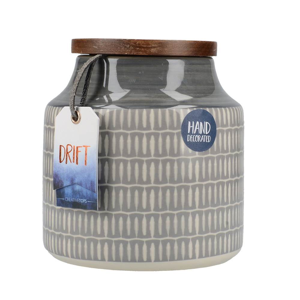 Банка Mikasa для хранения Mikasa Drift Grey, керамика, 900 мл