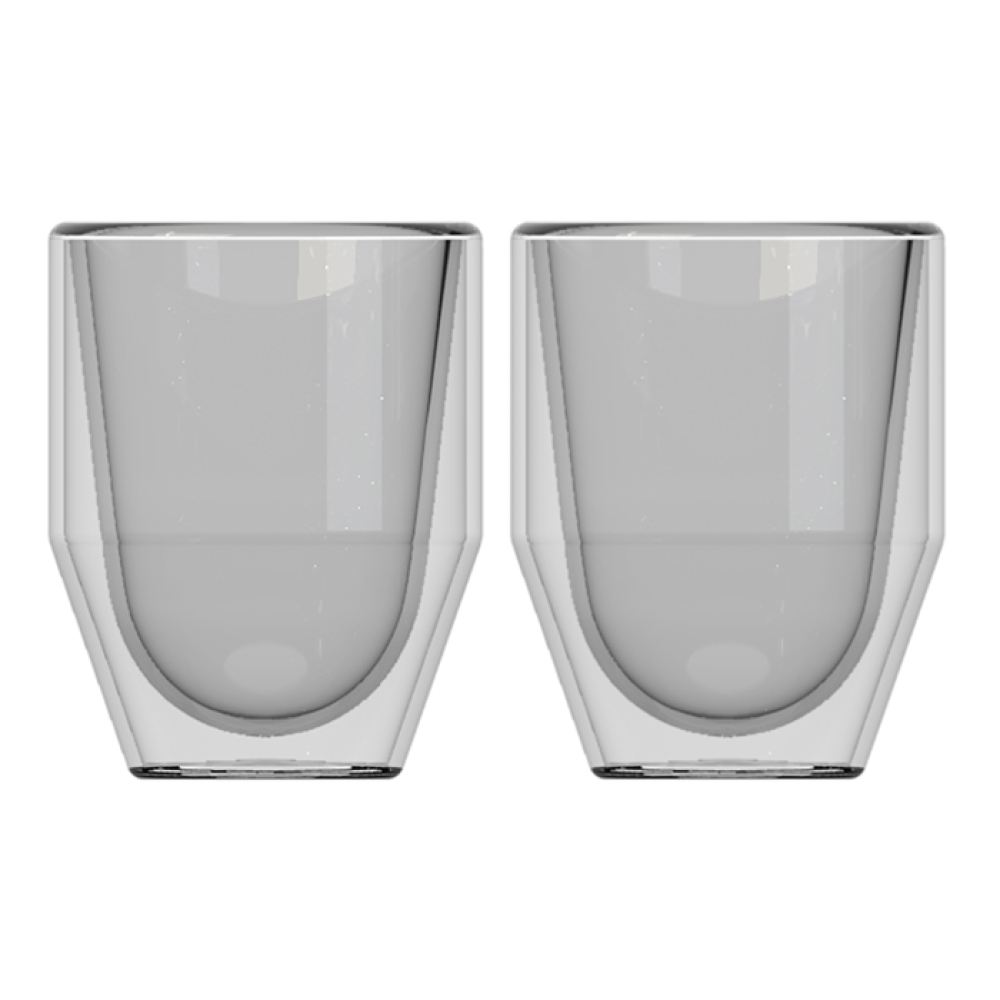 Набор чашек с двойными стенками CreativeTops FIKA, стекло, 70 мл, 2 пр.