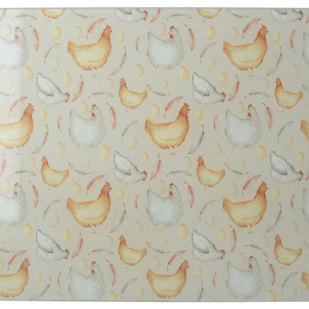 Доска кухонная CreativeTops FEATHER LANE, стеклянная, 40 х 30 см