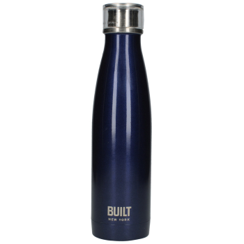 Бутылка металлическая Built Midnight Blue, с двойными стенками, синяя, 500 мл