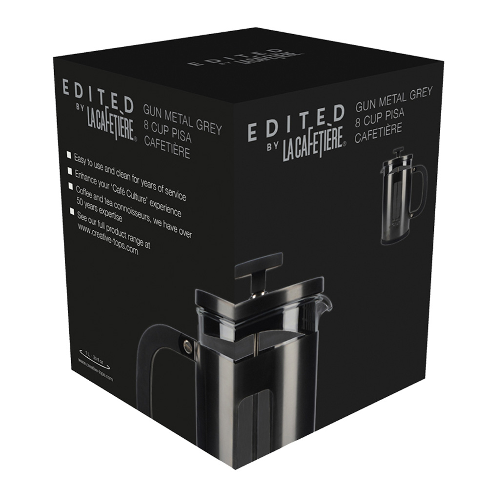 Френч-пресс Kitchen Craft LA CAFETIERE, стальной со стеклянной колбой, 1000 мл