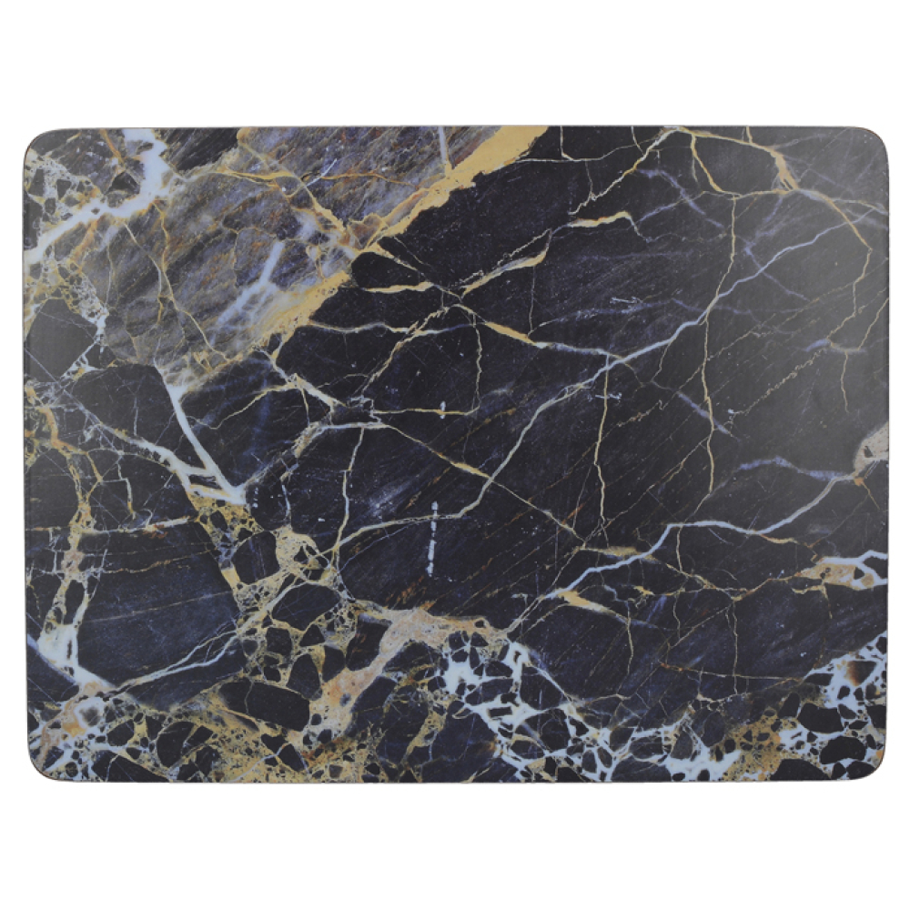 Набор пробковых подставок под тарелки CreativeTops Navy Marble, 30 x 23 см, 6 шт.