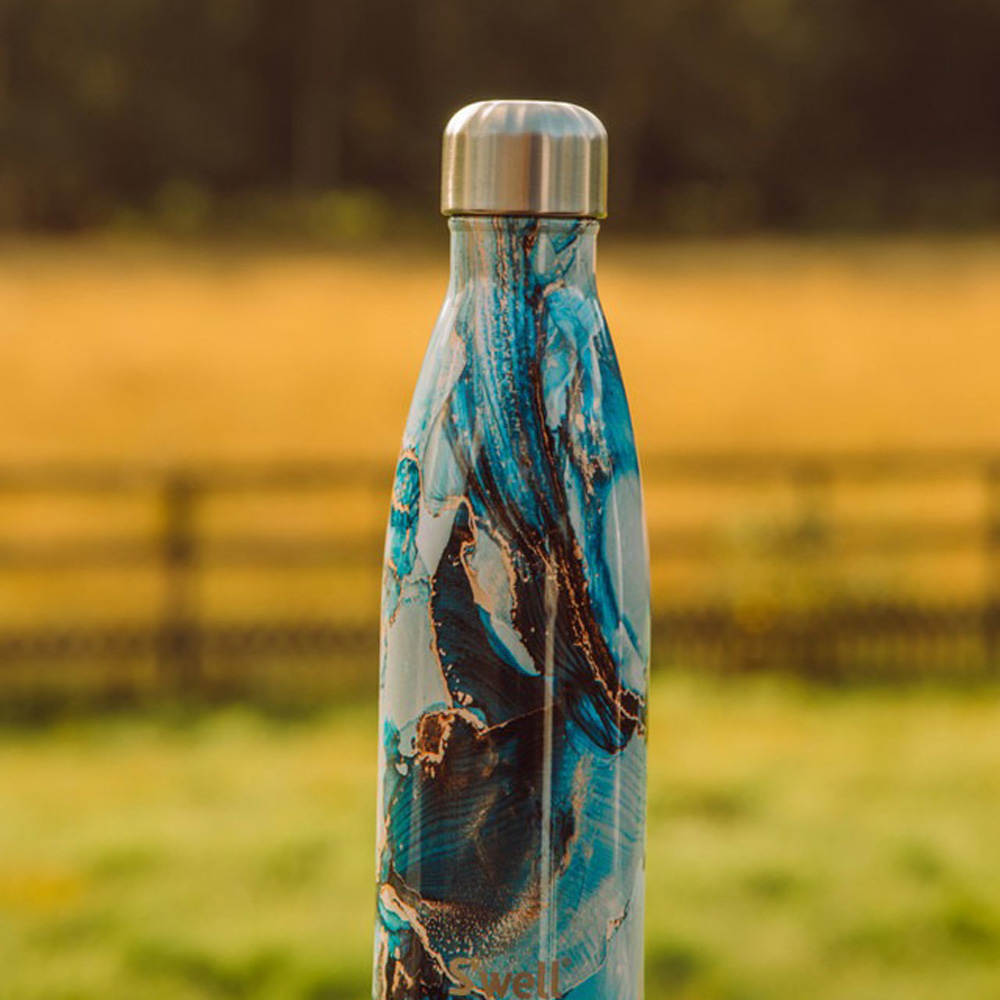 Термобутылка для напитков S'well OCEAN MARBLE, голубая, 500 мл