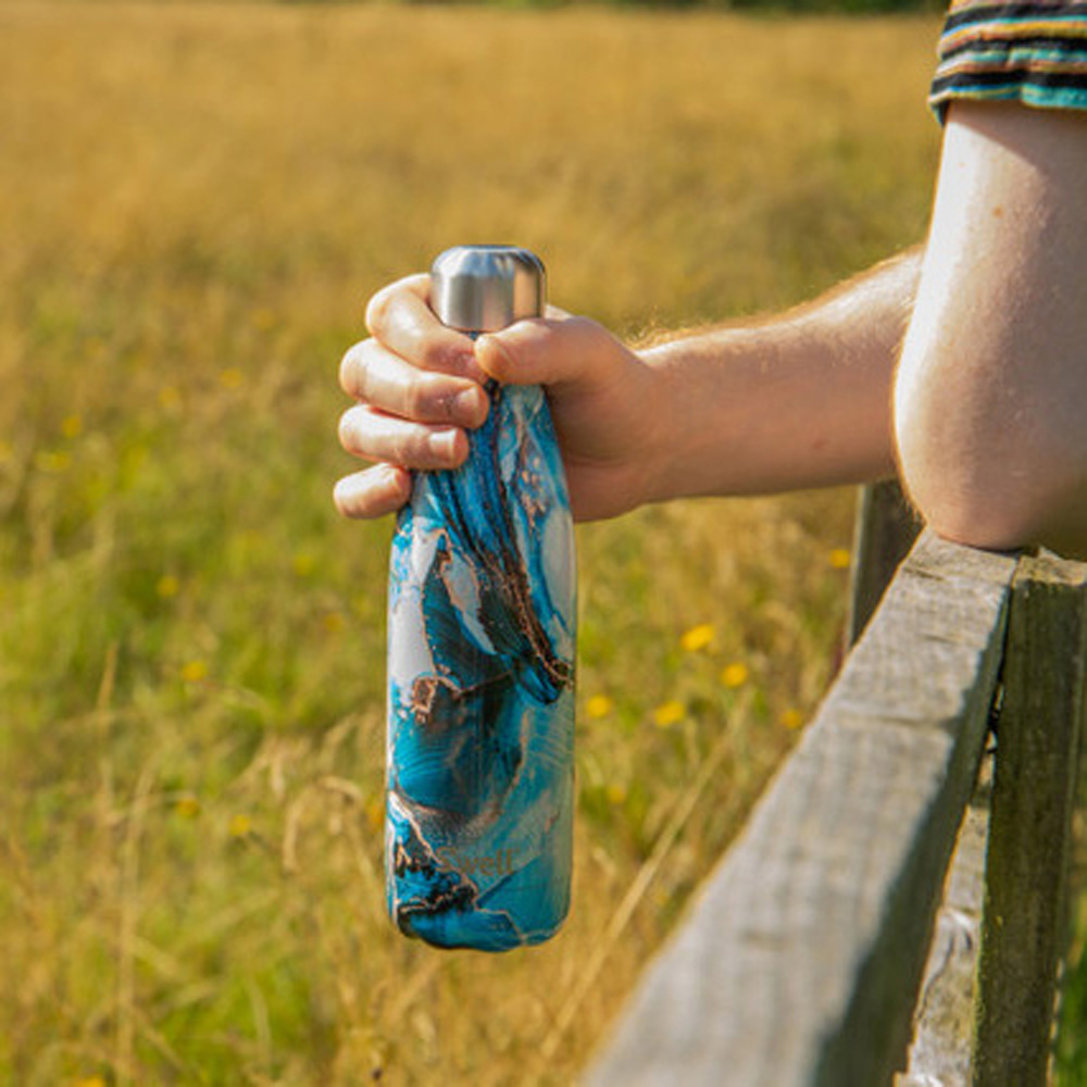 Термобутылка для напитков S'well OCEAN MARBLE, голубая, 500 мл