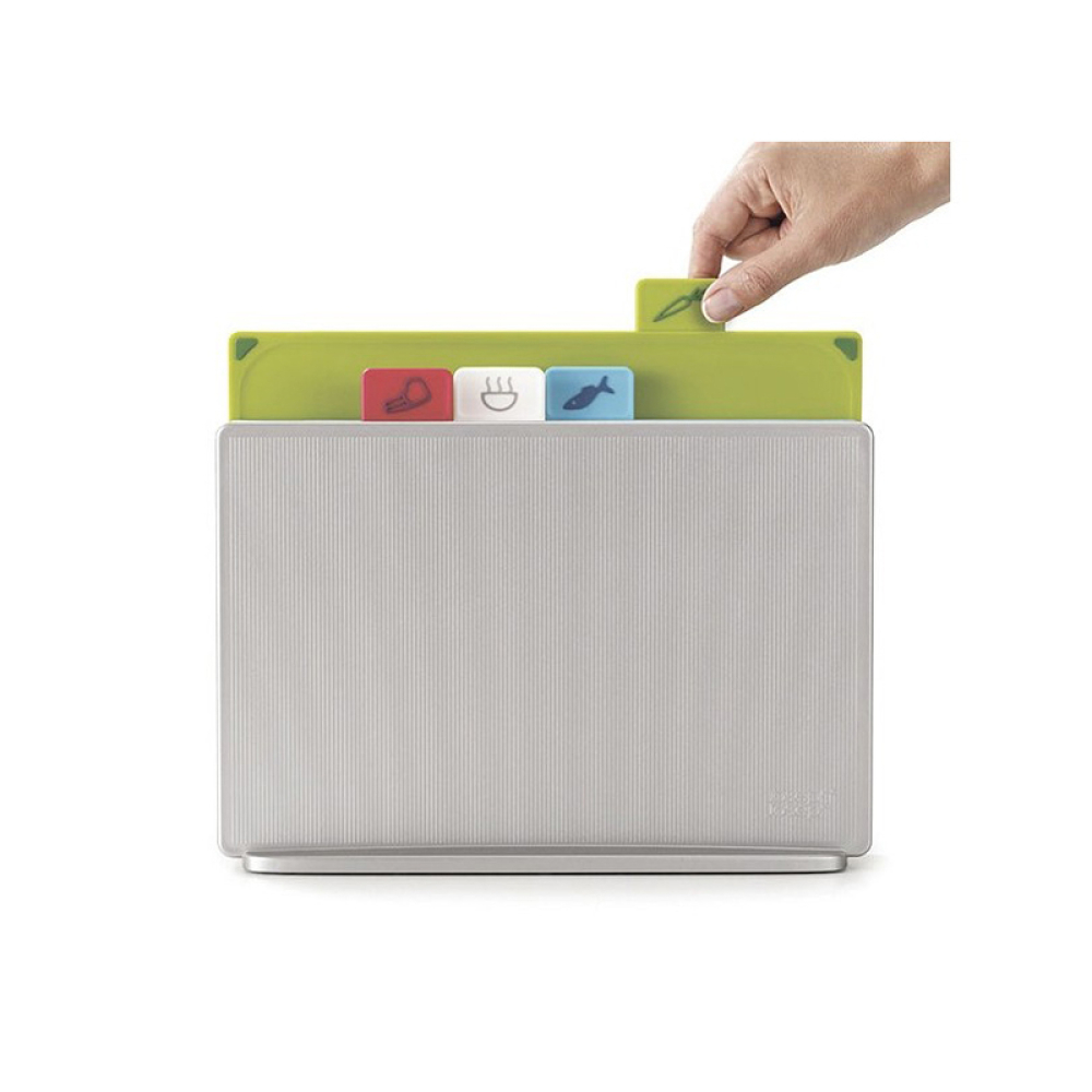 Набор разделочных досок с ярлычками
и кейсом для хранения Joseph Joseph CHOPPING BOARDS, 30,5 х 23,3 х 8,3 см, 5 пр.