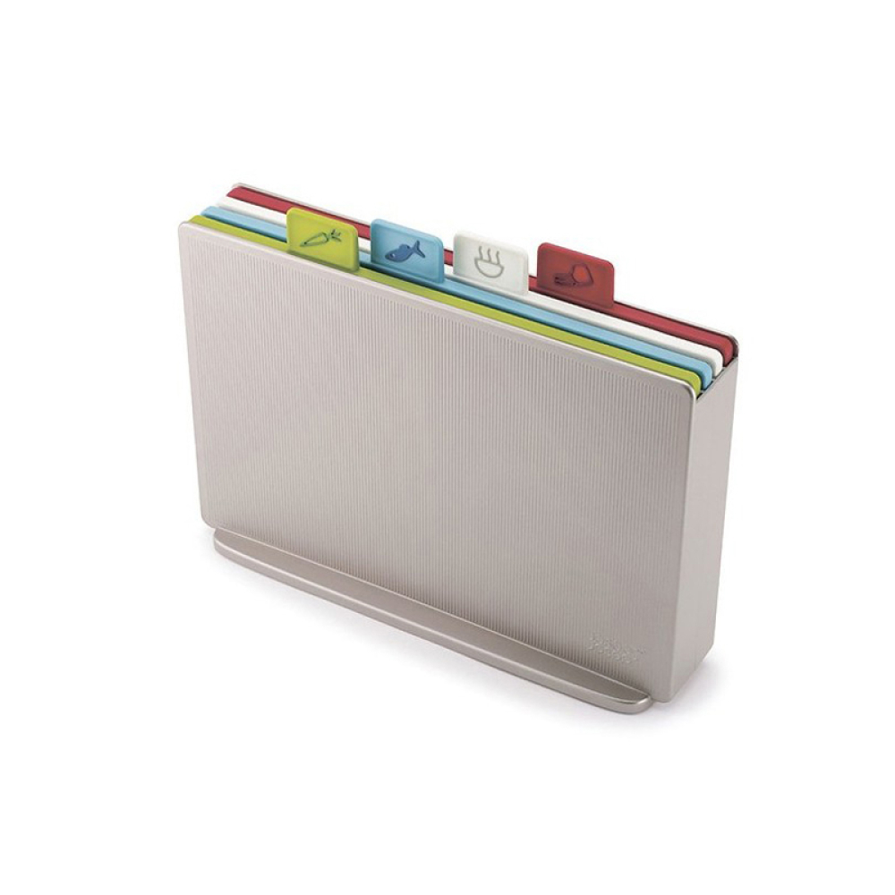 Набор разделочных досок с ярлычками
и кейсом для хранения Joseph Joseph CHOPPING BOARDS, 30,5 х 23,3 х 8,3 см, 5 пр.