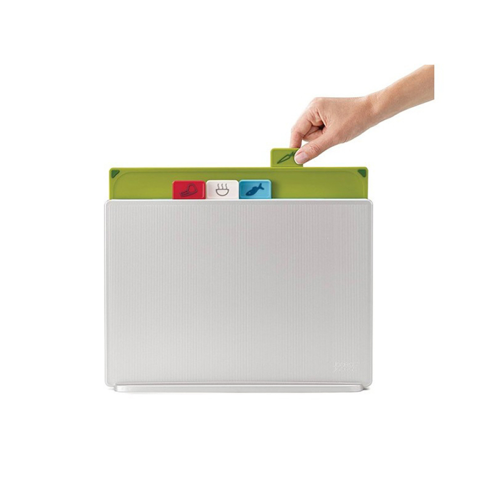 Набор разделочных досок с ярлычками
и кейсом для хранения Joseph Joseph CHOPPING BOARDS, 34,6 х 27,3 х 8,3 см, 5 пр.