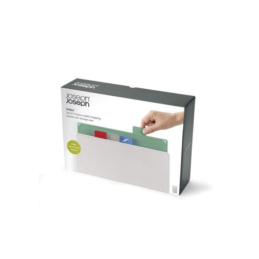 Набор разделочных досок с ярлычкамии кейсом для хранения Joseph Joseph CHOPPING BOARDS, 30,5 х 23,3 х 8,3 см, 5 пр.