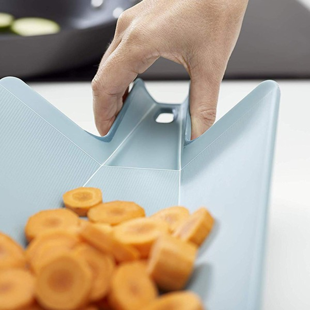 Доска разделочная складная Joseph Joseph Chop2Pot, голубая, 48 х 27 х 1,5 см