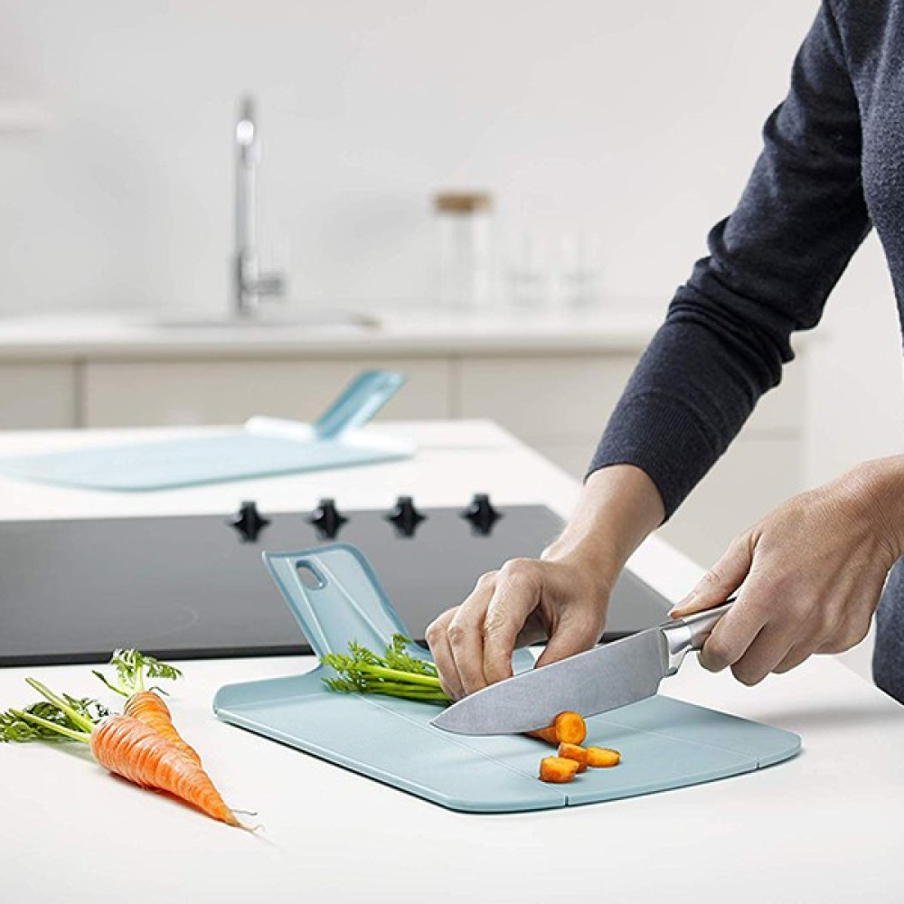 Доска разделочная складная Joseph Joseph Chop2Pot, голубая, 48 х 27 х 1,5 см