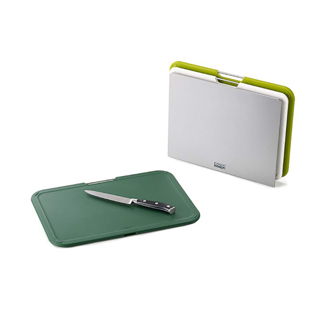 Набор разделочных досок со стойкой для хранения Joseph Joseph Nest Chop, зеленый, 26,0 х 35,5 х 6,5 см, 4 пр.
