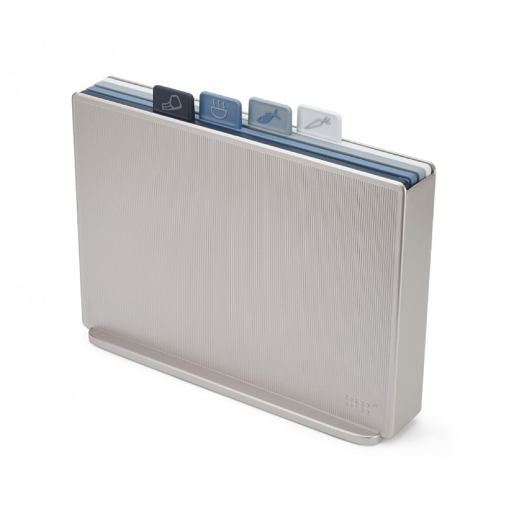 Набор разделочных досок с ярлычкамии кейсом для хранения Joseph Joseph Sky Edition, голубой, 34,6 х 27,3 х 8,3 см, 5 пр.