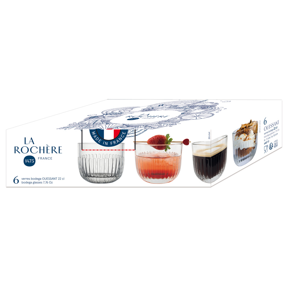 Стакан для напитков La Rochere OUESSANT, выс. 7,1 см, 220 мл