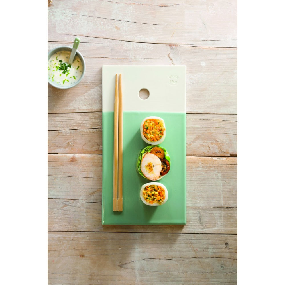 Прямоугольное блюдце для закусок Revol Color Lab, серое, 24,5 х 13 х 0,8 см