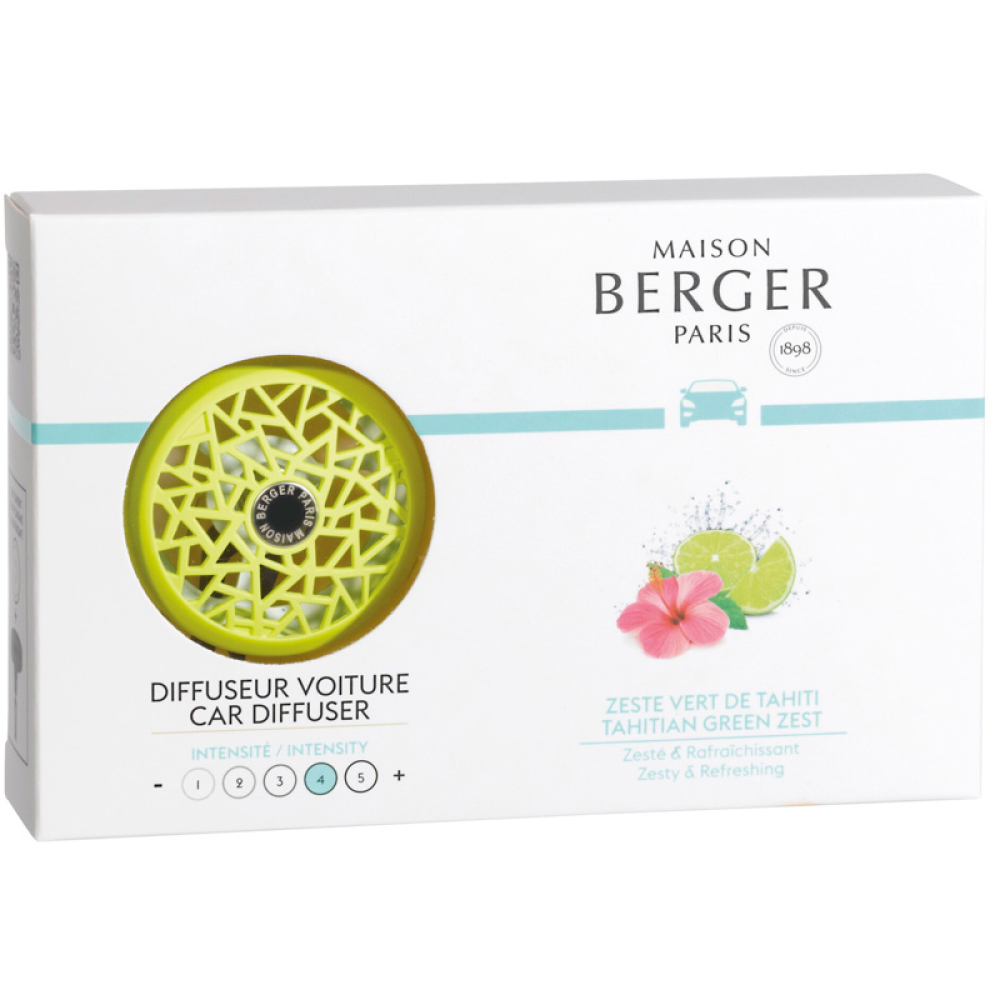 Дифузор для автомобіля Maison Berger Paris з ароматом ZEST OF VERBENA