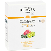 Картридж для диффузора для автомобиля Maison Berger Paris с ароматом CITRUS BREEZE, 2 шт.