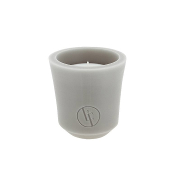 Свеча в подсвечнике из воска Bougies La Française, серая, 10 х 11 см, 160 г
