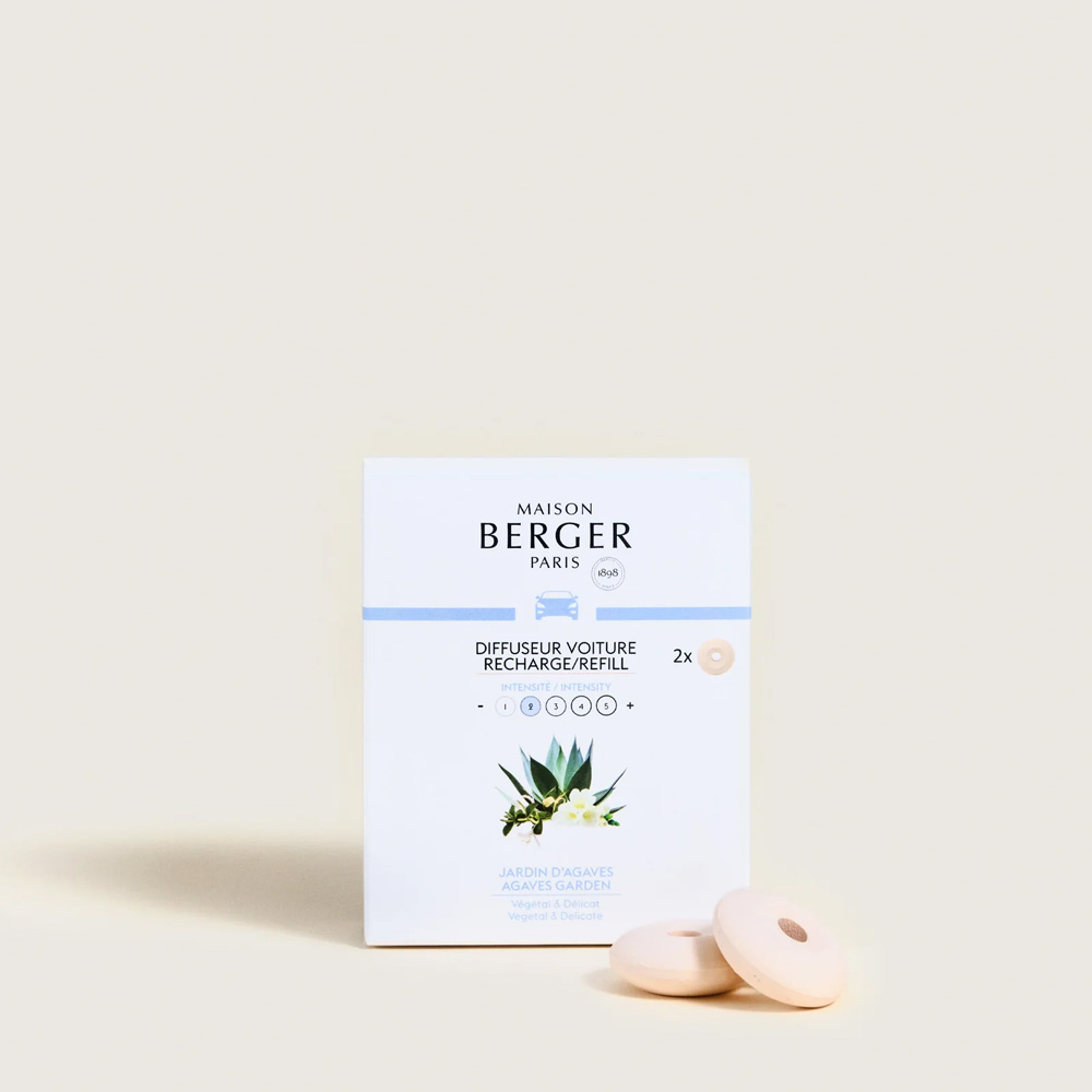 Картридж для дифузора для автівки Maison Berger Paris з ароматом AGAVES GARDEN, 2 шт.
