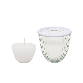 Свеча в подсвечнике Bougies La Française, белая, 7 х 7 см, 75 г