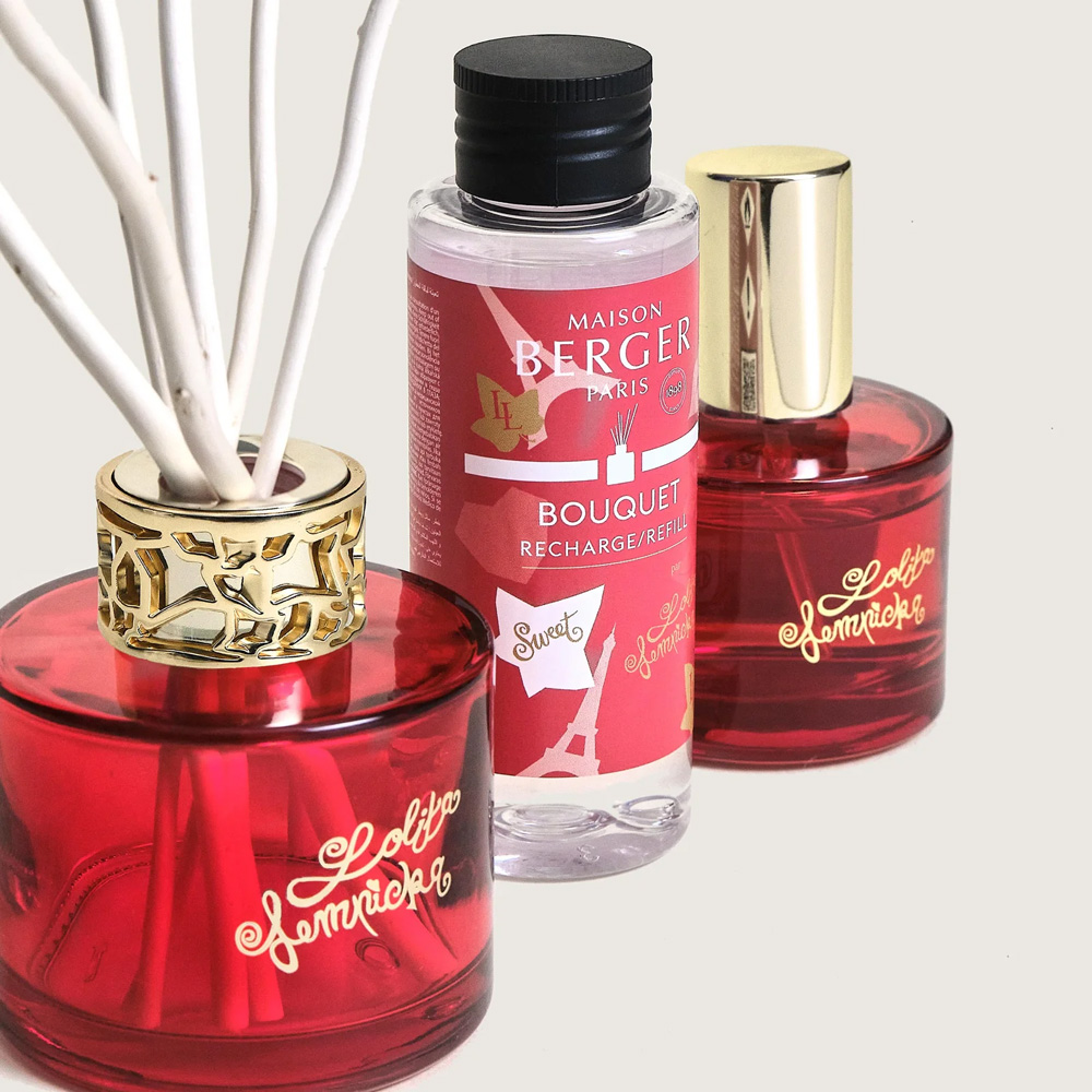Набор Maison Berger Paris: диффузор LOLITA LEMPICKA SWEET, 100 мл + Наполнитель с ароматом LOLITA LEMPICKA SWEET, 90 мл и спрей с ароматом LOLITA LEMPICKA SWEET, 50 мл