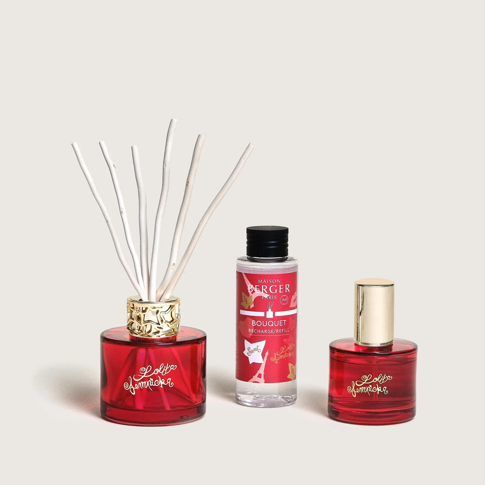 Набор Maison Berger Paris: диффузор LOLITA LEMPICKA SWEET, 100 мл + Наполнитель с ароматом LOLITA LEMPICKA SWEET, 90 мл и спрей с ароматом LOLITA LEMPICKA SWEET, 50 мл
