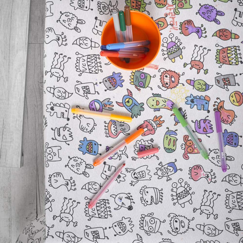 Скатерть Atenas Home Textile Monsters, хлопок с покрытием, 140 x 200 см