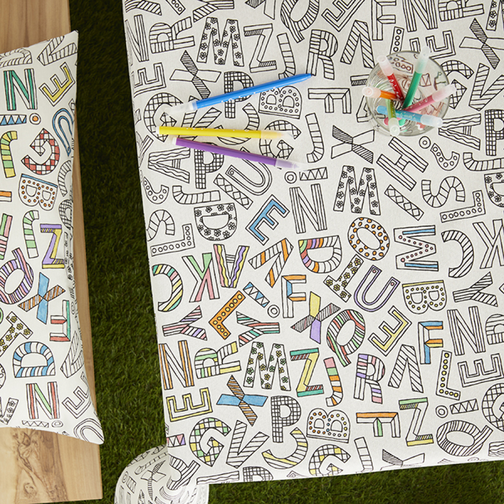 Скатертина Atenas Home Textile Alphabet, бавовна з покриттям, 150 х 200 см