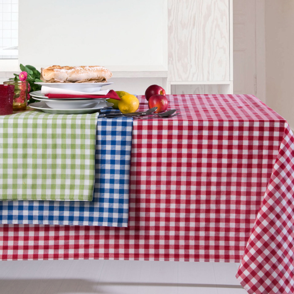 Скатертина Atenas Home Textile Sara Azul, бавовна з покриттям, 150 х 150 см