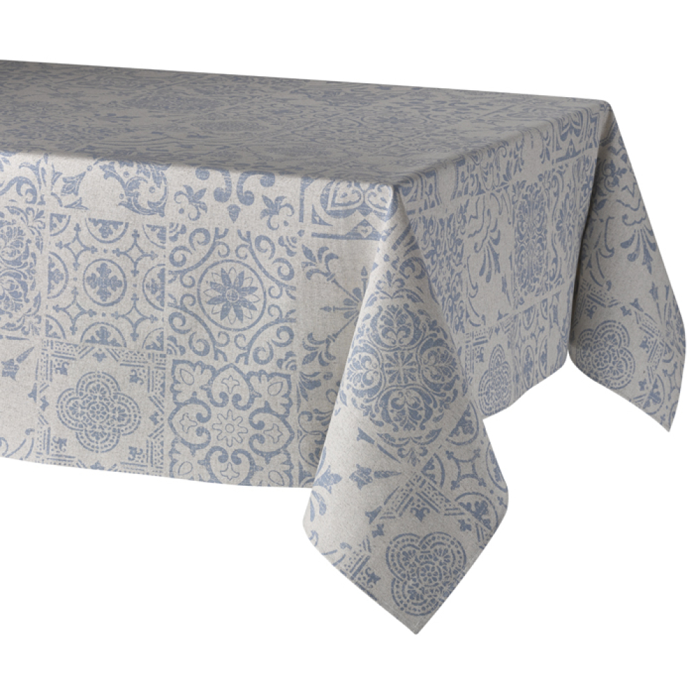 Скатертина Atenas Home Textile Medina Azul, бавовна з покриттям, 150 x 150 см