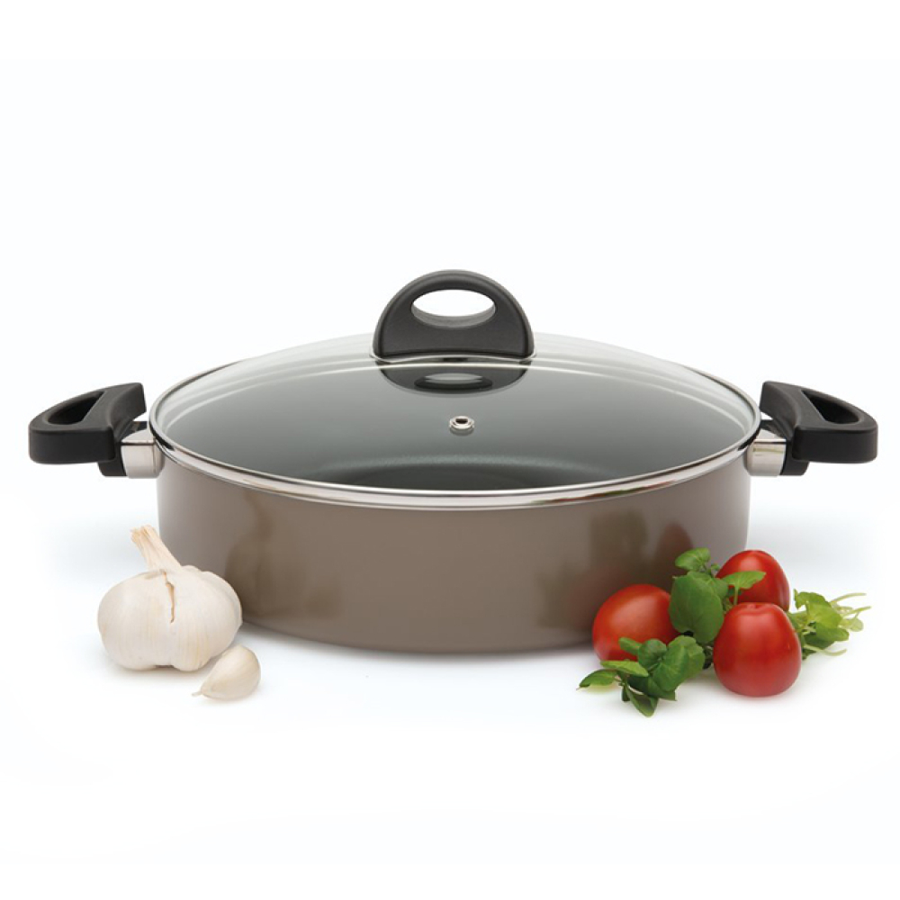 Сотейник BergHOFF ECLIPSE с крышкой, серый, 3,2 л, диам. 26 см