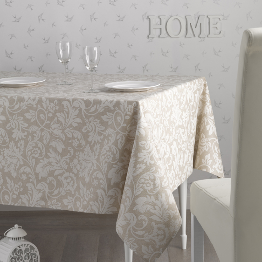 Скатерть Atenas Home Textile Ariadna Blanco, хлопок с покрытием, 160 х 250 см