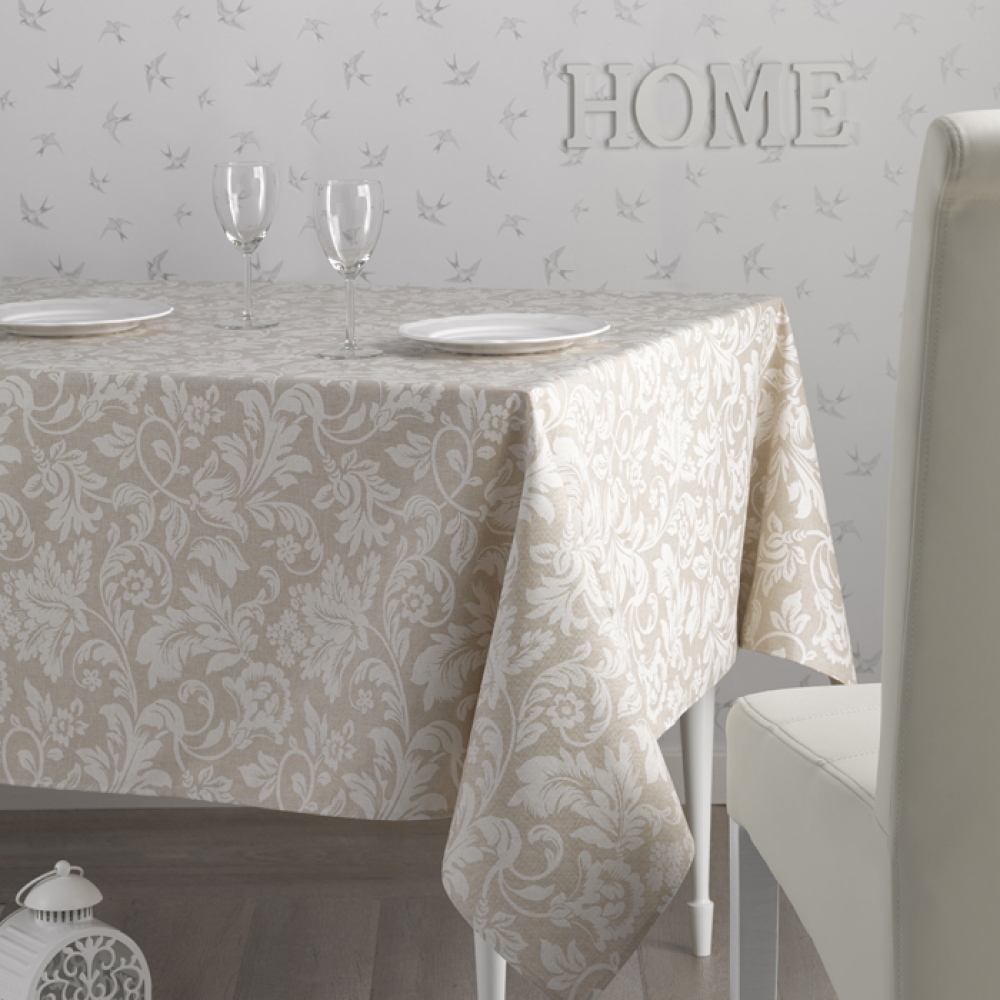 Скатерть Atenas Home Textile Versalles Beige, хлопок с покрытием, 150 x 300 см