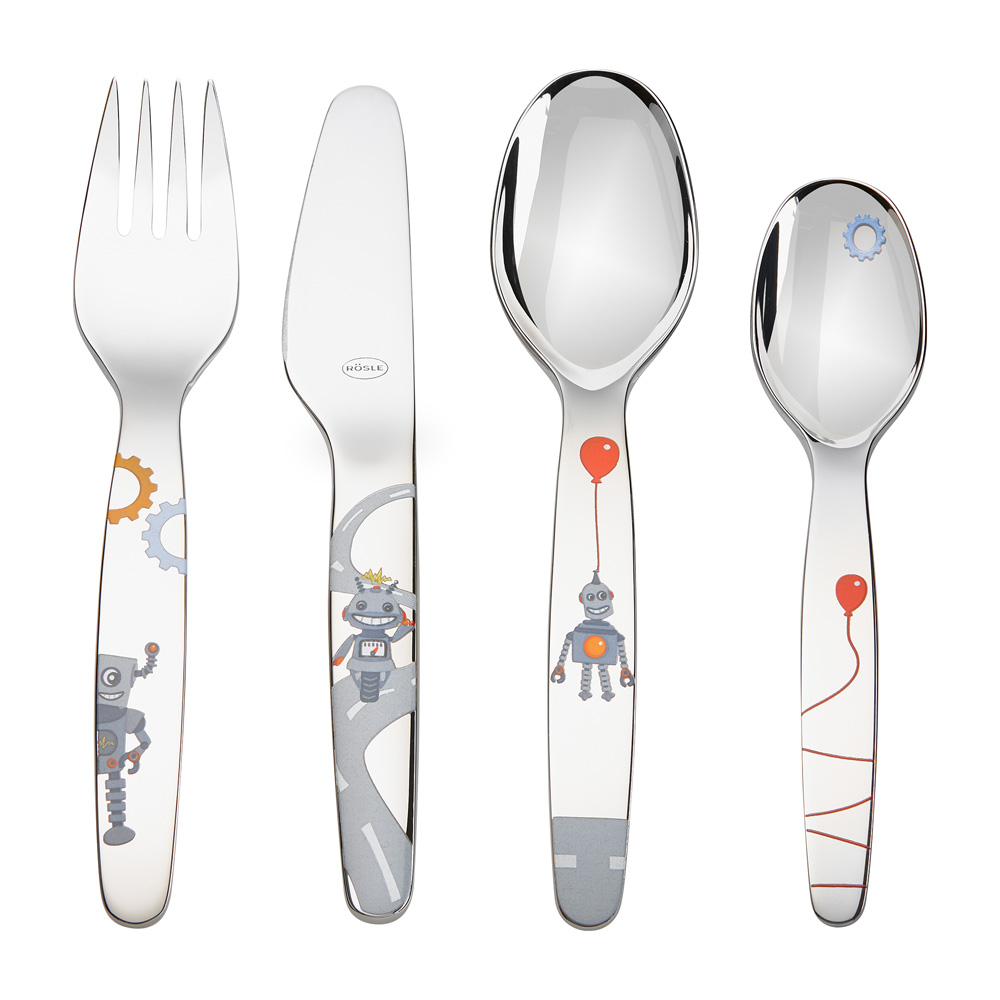Набор детских столовых приборов Rosle LITTLE ROBOT, 4 пр.