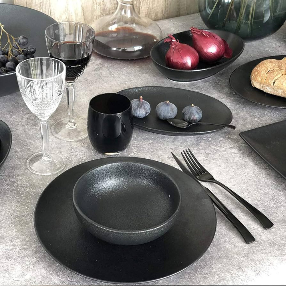 Чашка для капучино с блюдцем Maxwell & Williams CAVIAR BLACK, фарфор, диам. 15,5 см, 250 мл