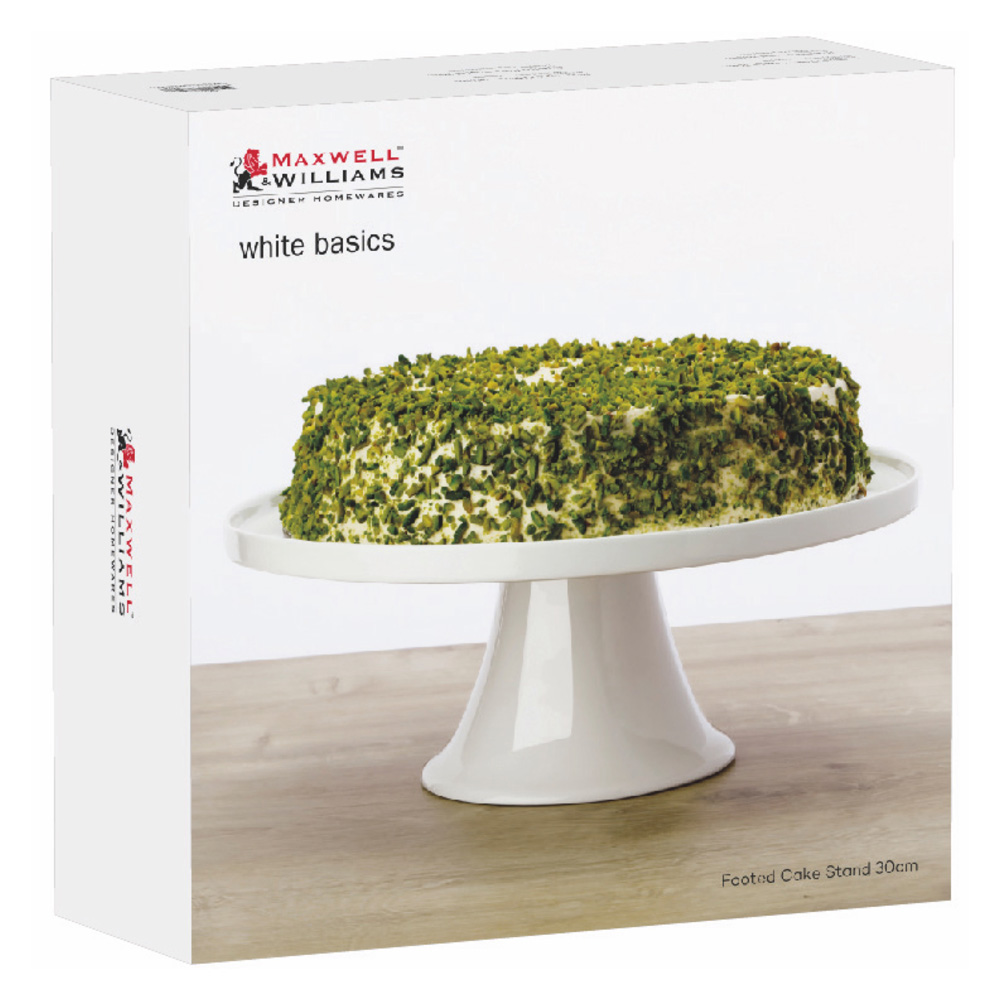 Подставка для торта Maxwell & Williams WHITE BASICS ROUND фарфоровая, 30 х 11 см