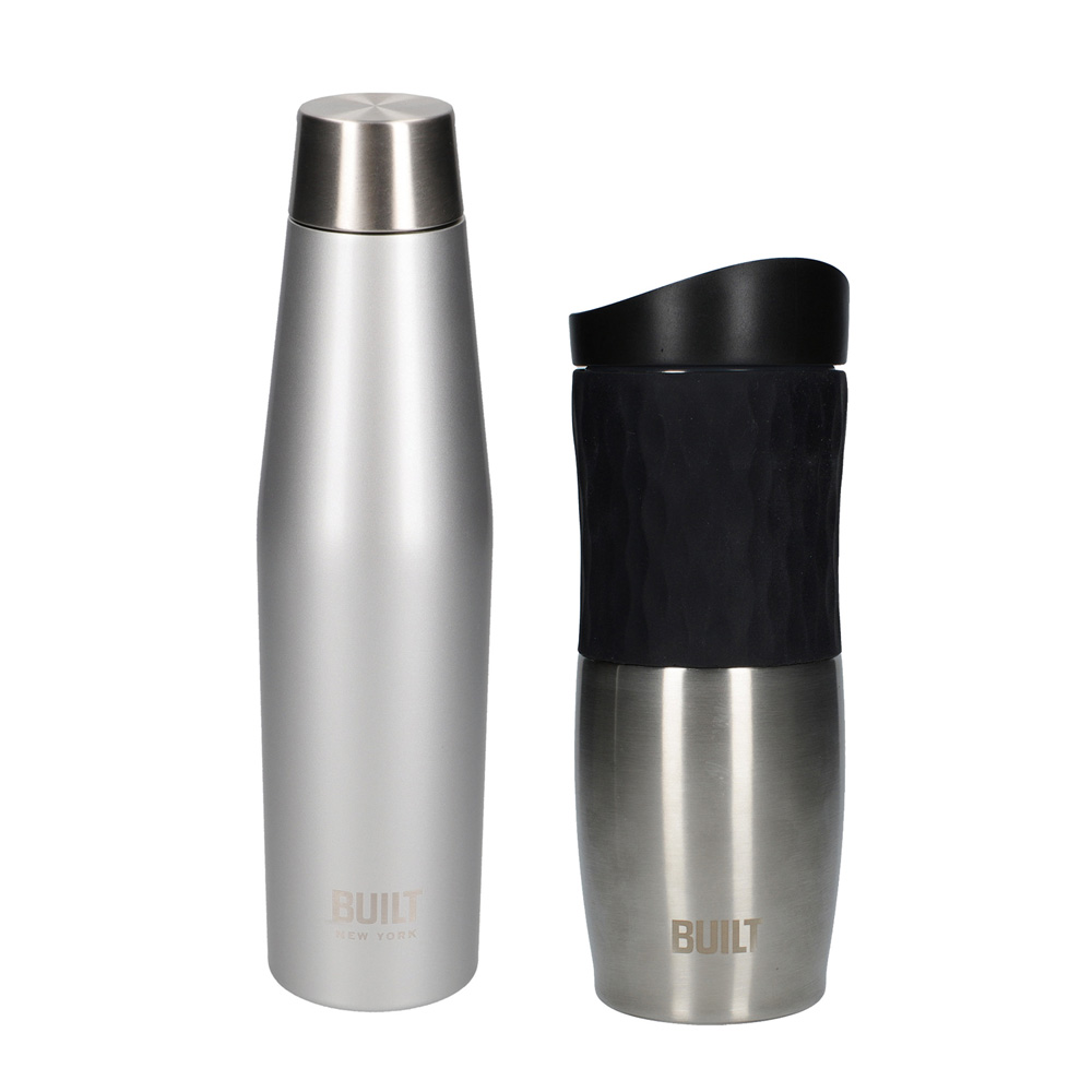 Бутылка металлическая Built Active, с двойными стенками, серая, 540 мл