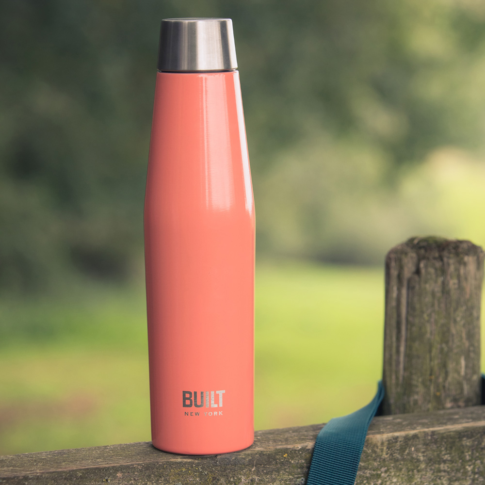 Пляшка металева Built Tropic, з подвійними стінками, помаранчева, 540 мл
